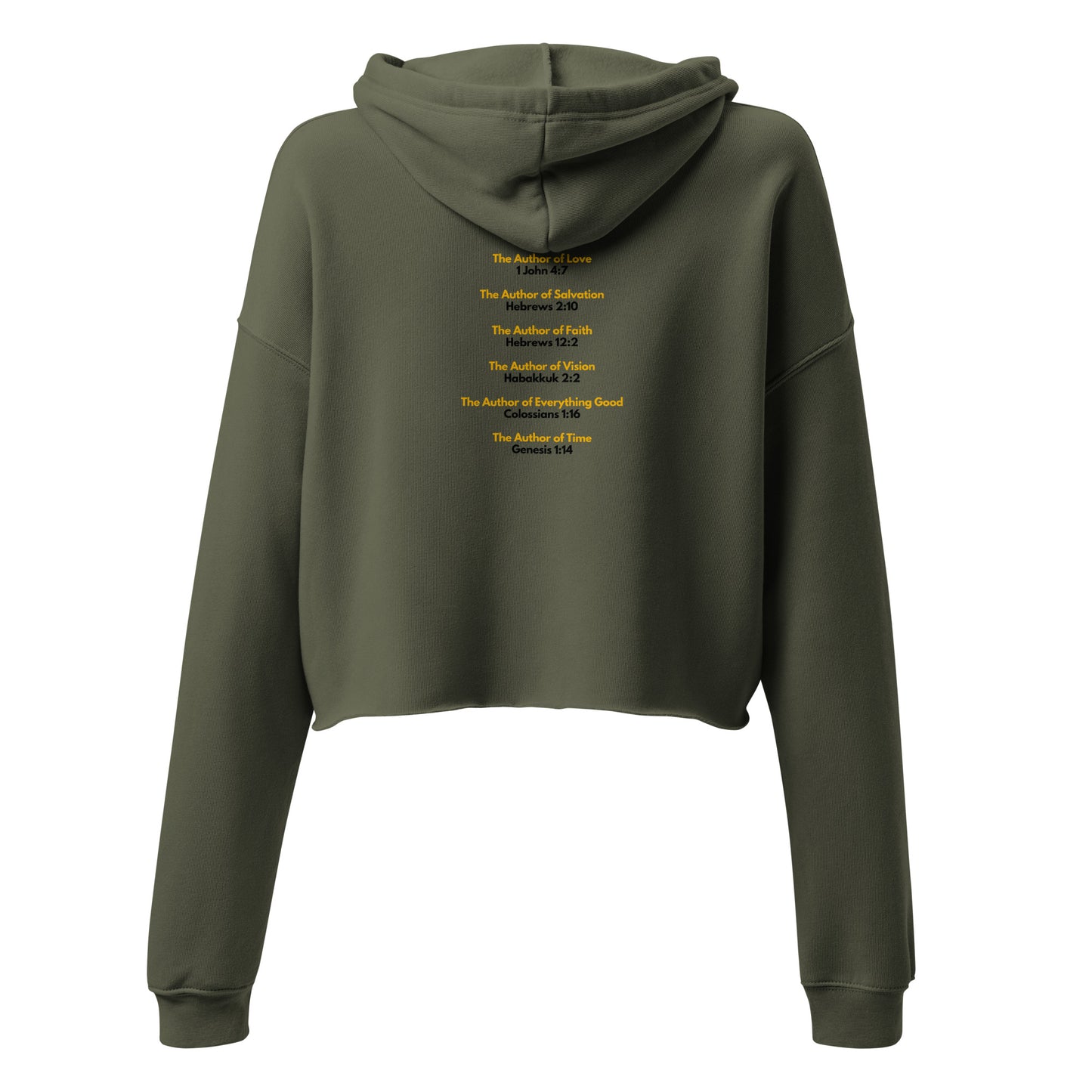 God Is The Author Women's and Teen's Crop Hoodie