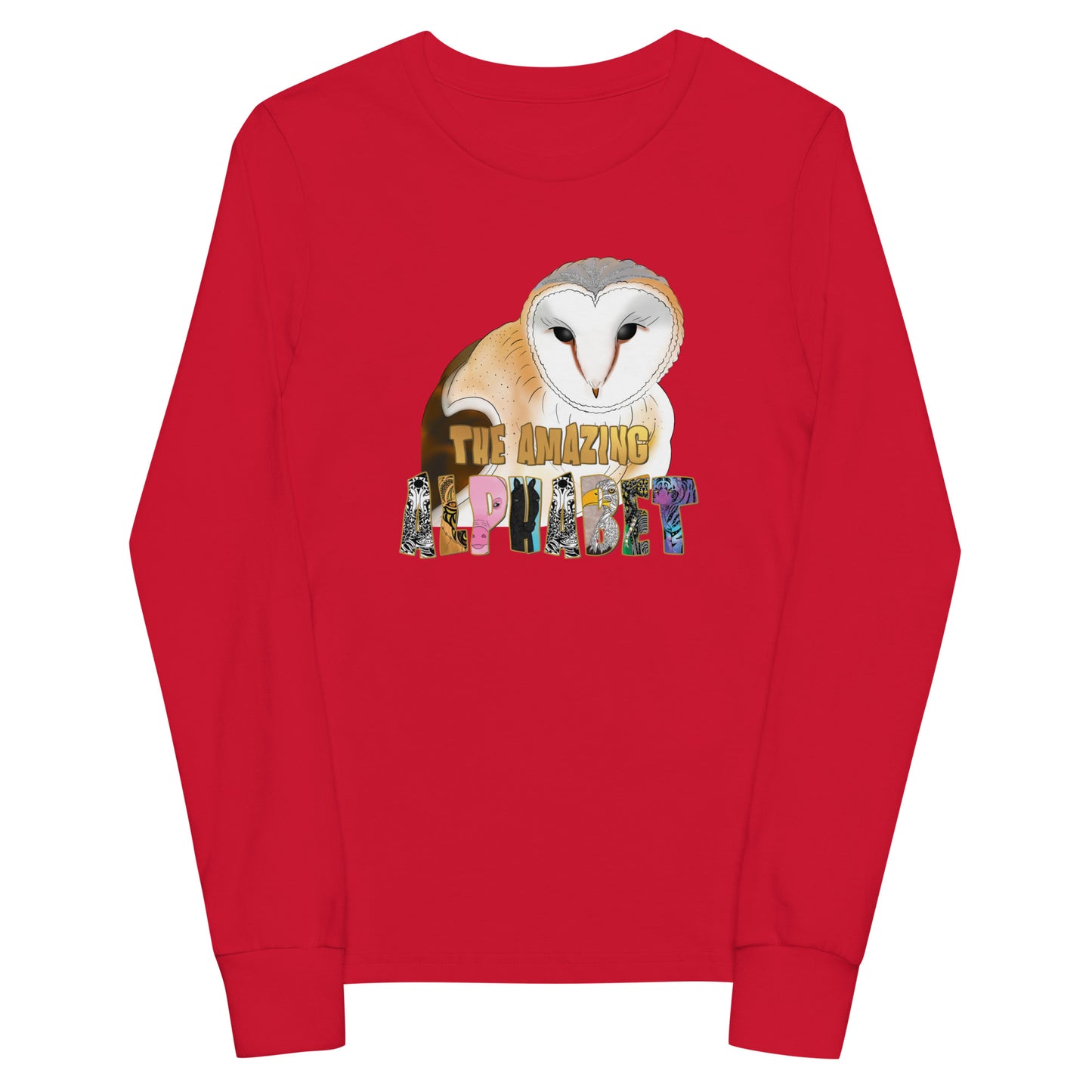 The Ola The Owl The Amazing Alphabet Girls Youth long sleeve tee