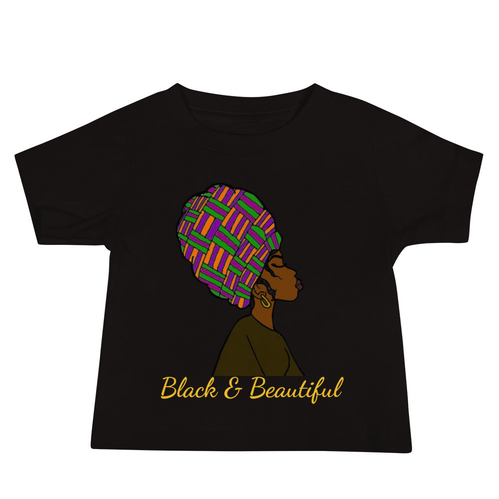 Black & Beautiful Short Sleeve Baby T-Shirt