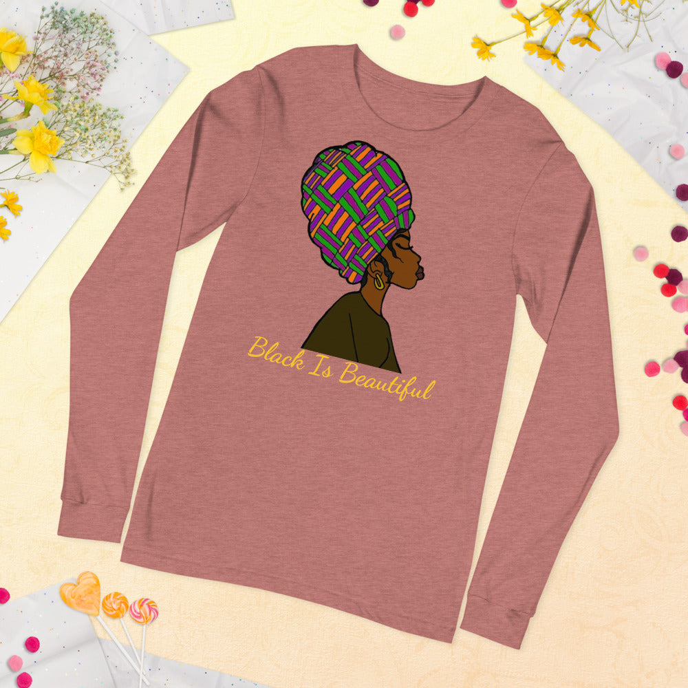 "Black Is Beautiful" Women and Girls Long Sleeve Shirt