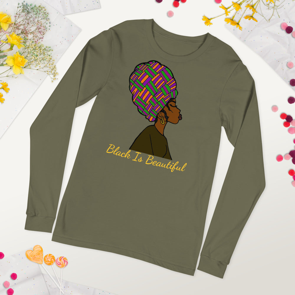 "Black Is Beautiful" Women and Girls Long Sleeve Shirt