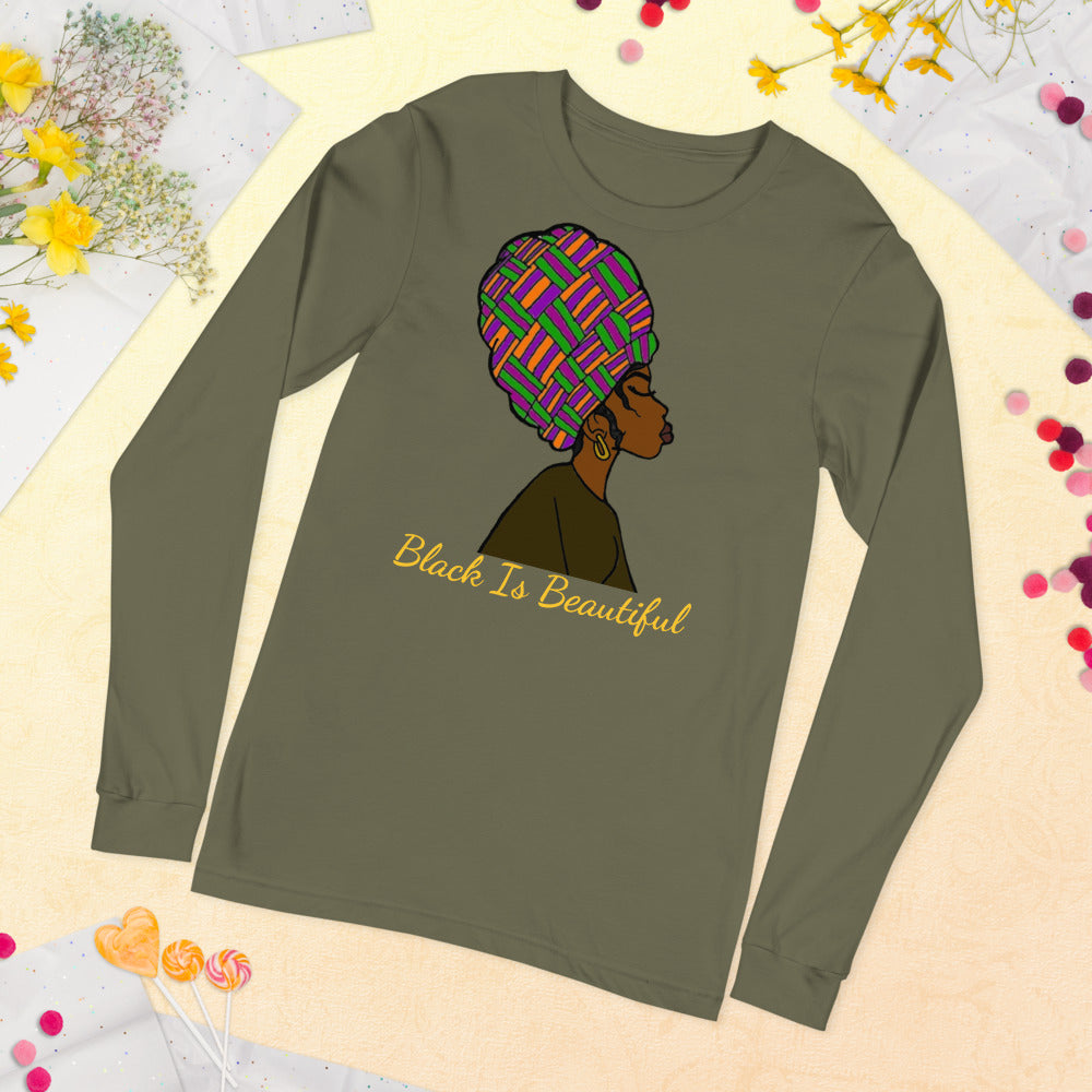 "Black Is Beautiful" Women and Girls Long Sleeve Shirt