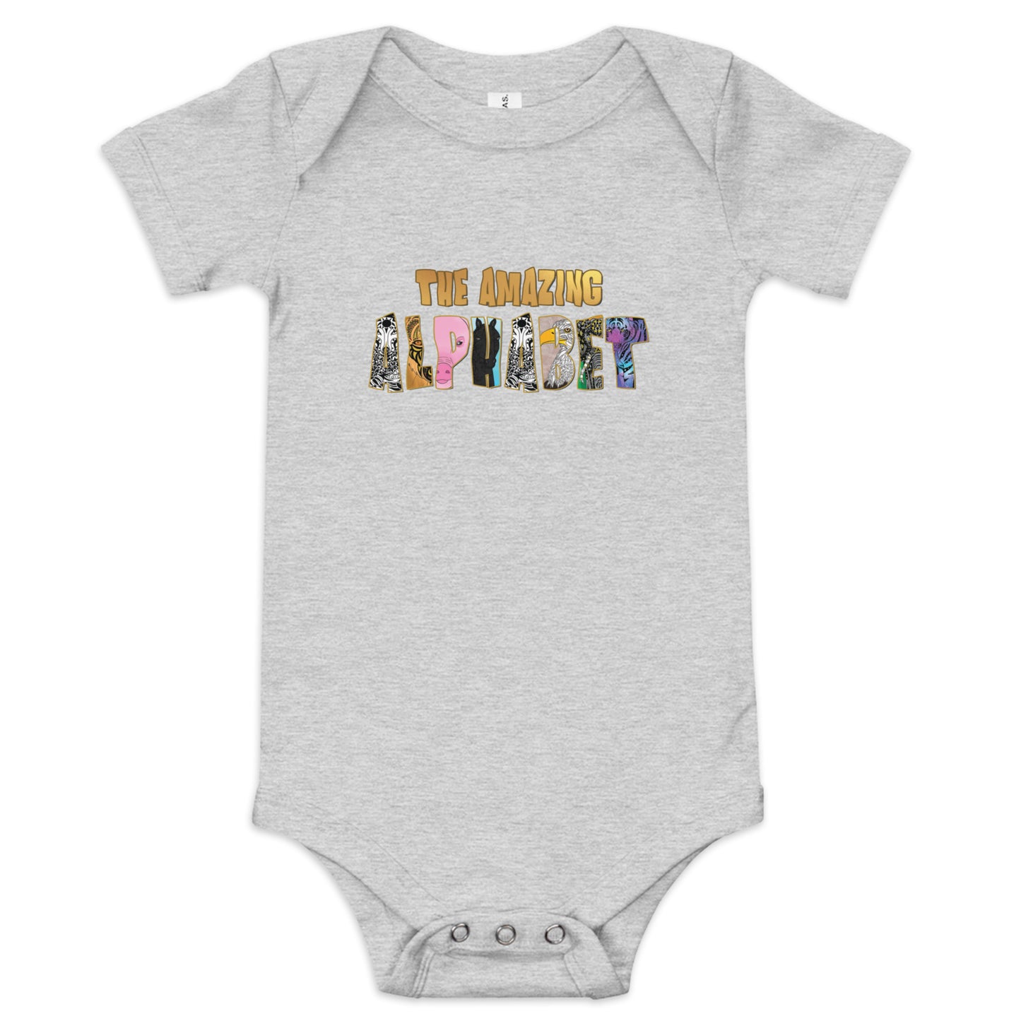 The Amazing Alphabet Baby short sleeve onesis