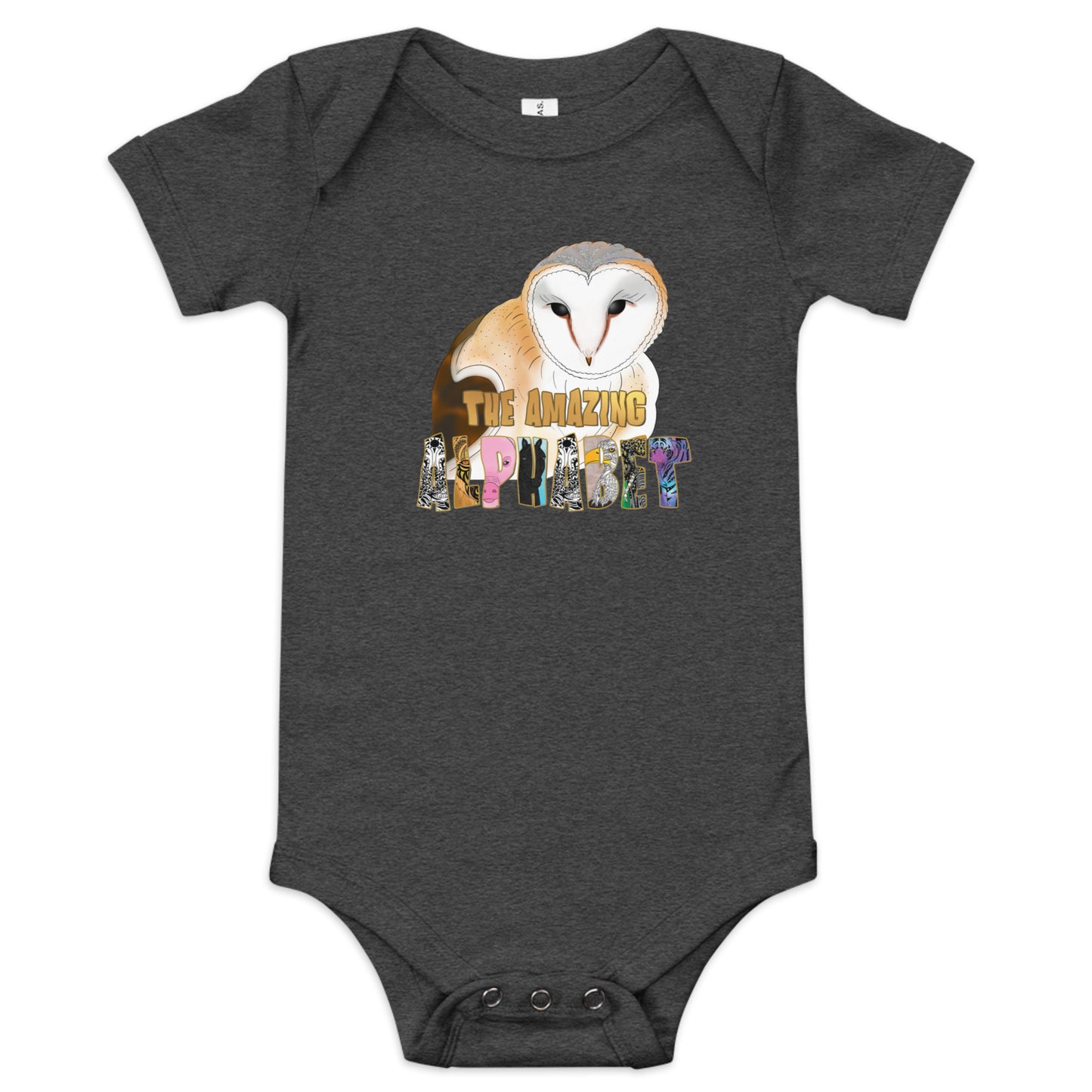 Ola The Owl The Amazing Alphabet Baby short sleeve onesis