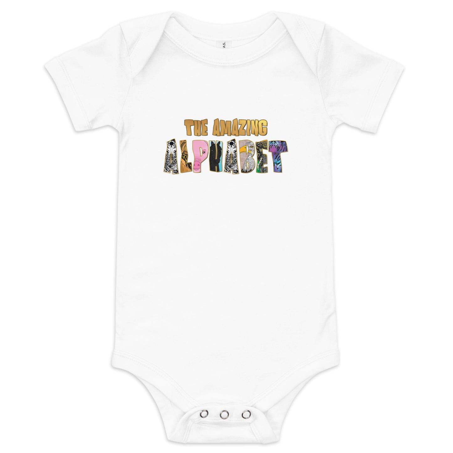 The Amazing Alphabet Baby short sleeve onesis