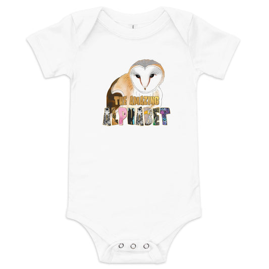 Ola The Owl The Amazing Alphabet Baby short sleeve onesis