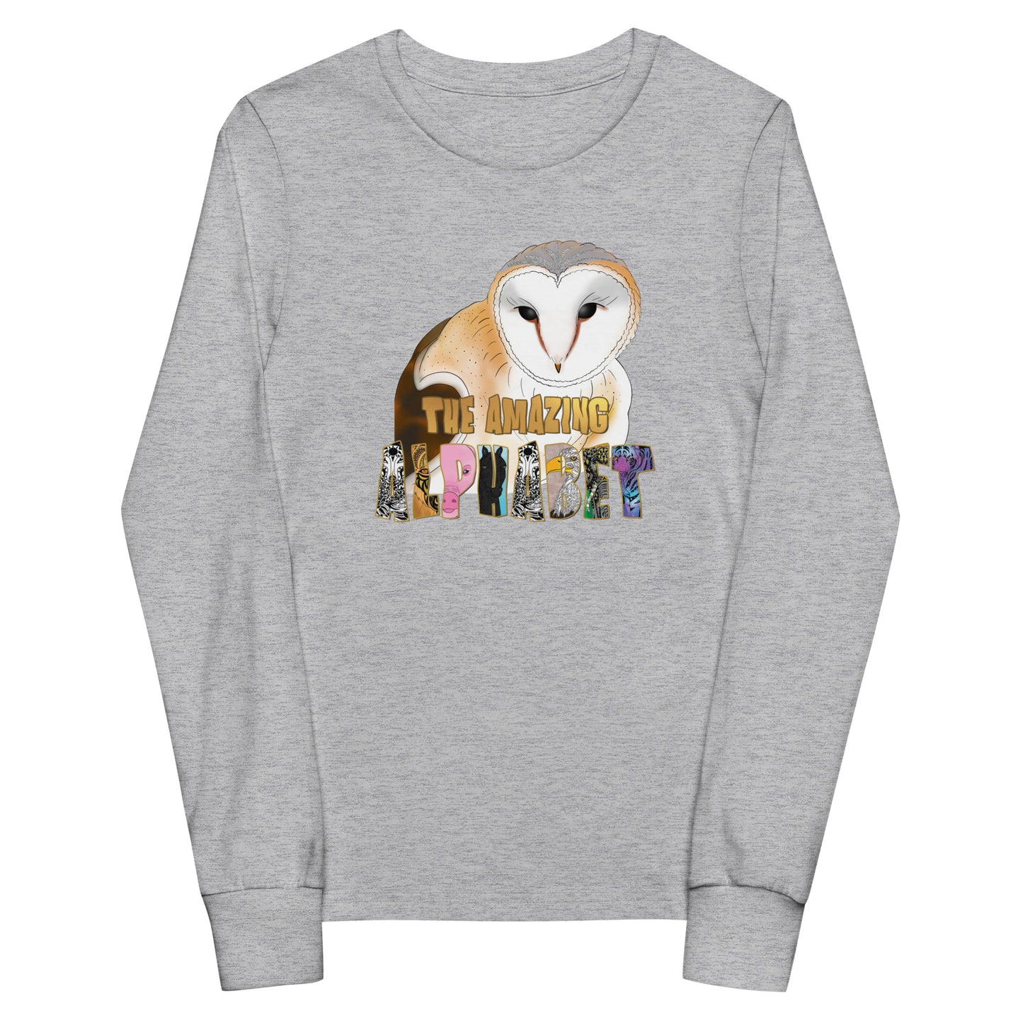 Ola The Owl the Amazing Alphabet Boys Youth long sleeve tee