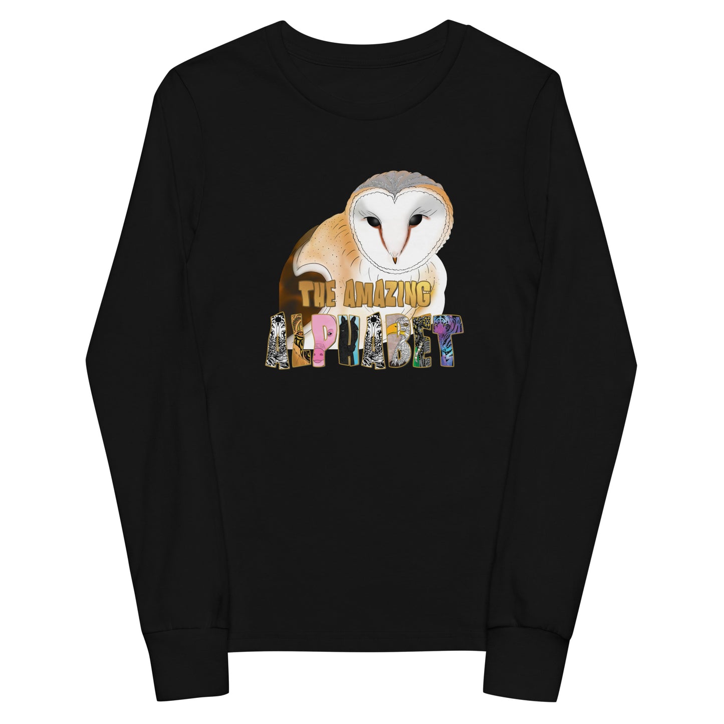 Ola The Owl the Amazing Alphabet Boys Youth long sleeve tee