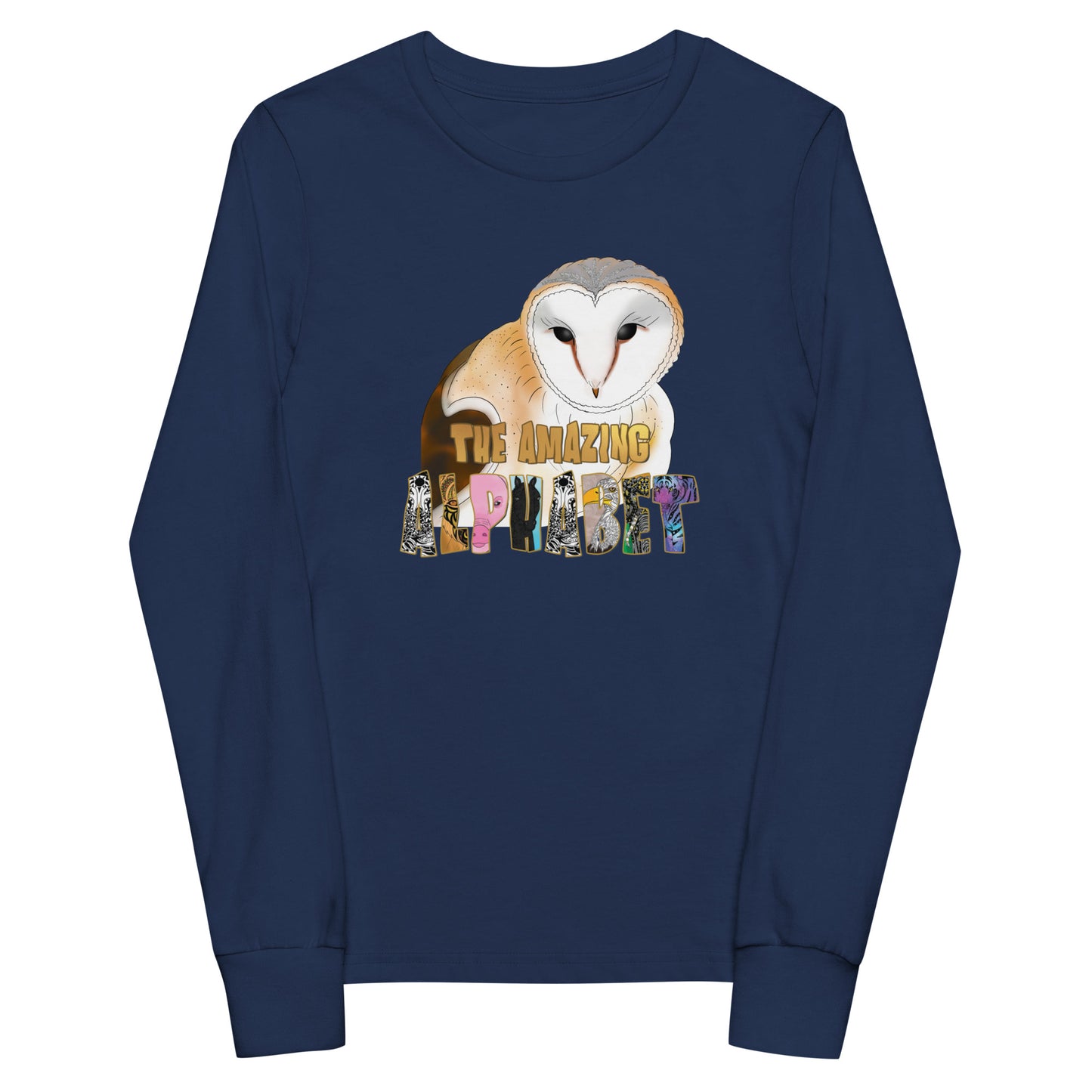 Ola The Owl the Amazing Alphabet Boys Youth long sleeve tee