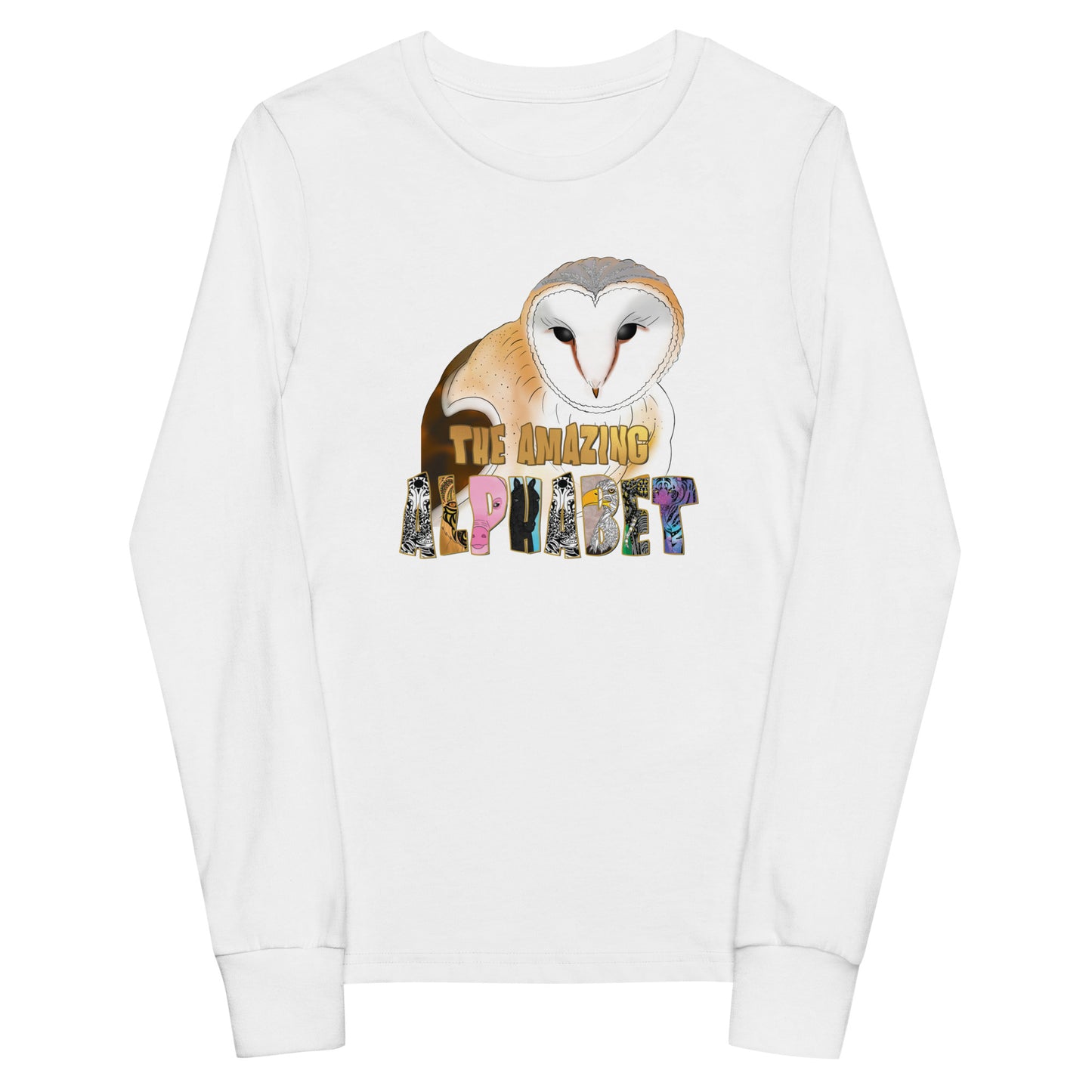 The Ola The Owl The Amazing Alphabet Girls Youth long sleeve tee